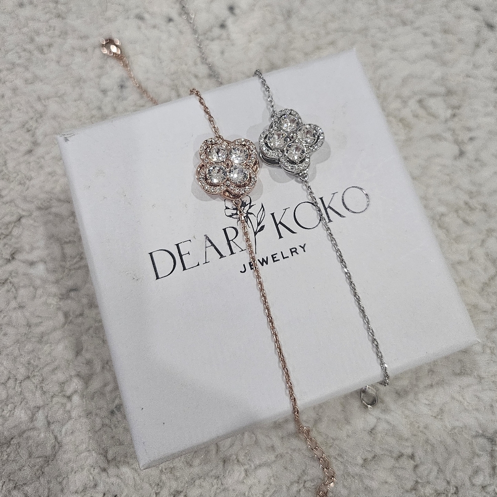 Crystal Twist Clover Bracelet
